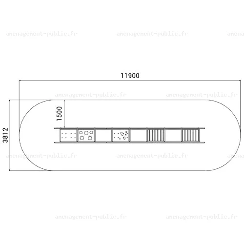 Parcours extérieur d'intégration sensorielle PMR